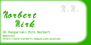 norbert mirk business card